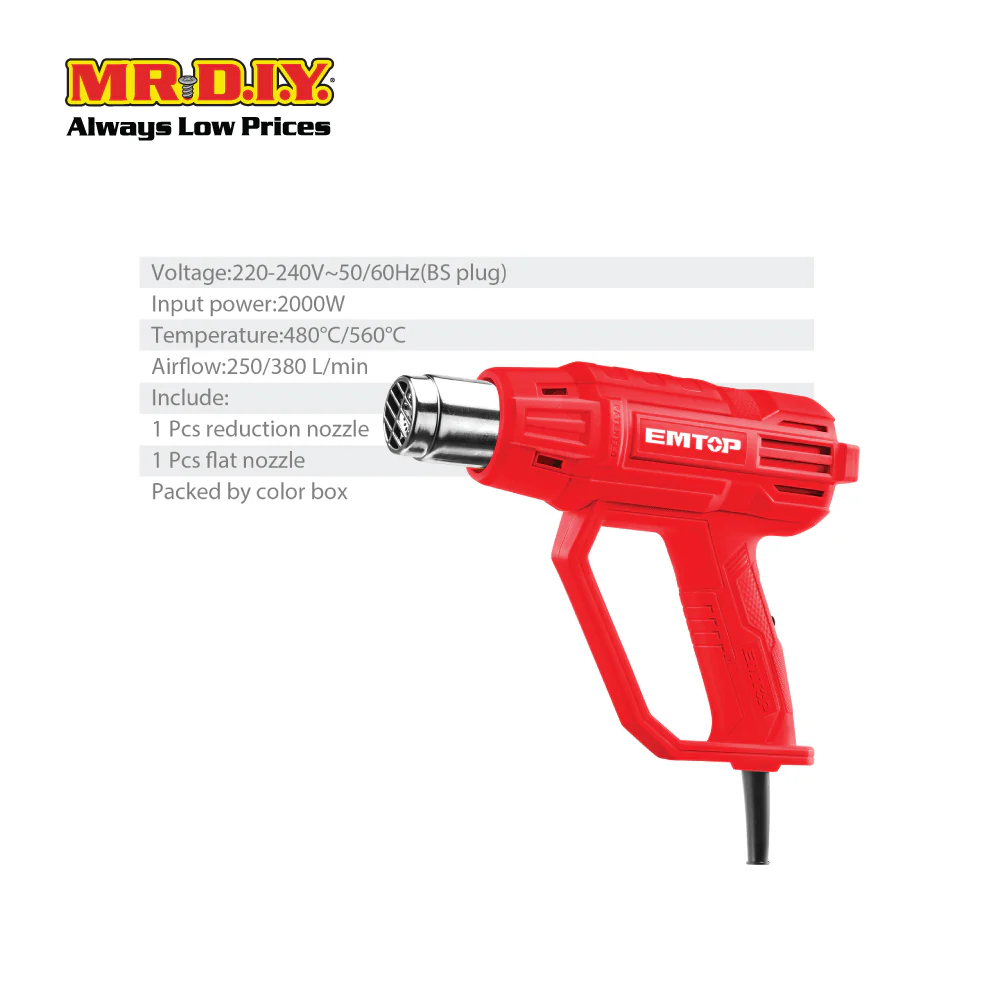 EMTOP Heat Gun EHGN20002-3 - Image 3