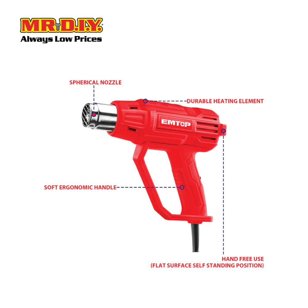 EMTOP Heat Gun EHGN20002-3 - Image 4