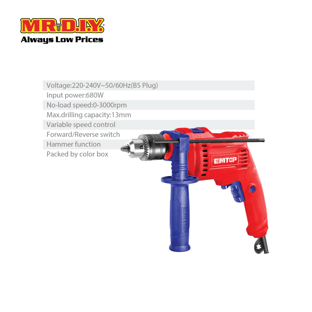 EMTOP Impact Drill EMDL0681-3 - Image 3