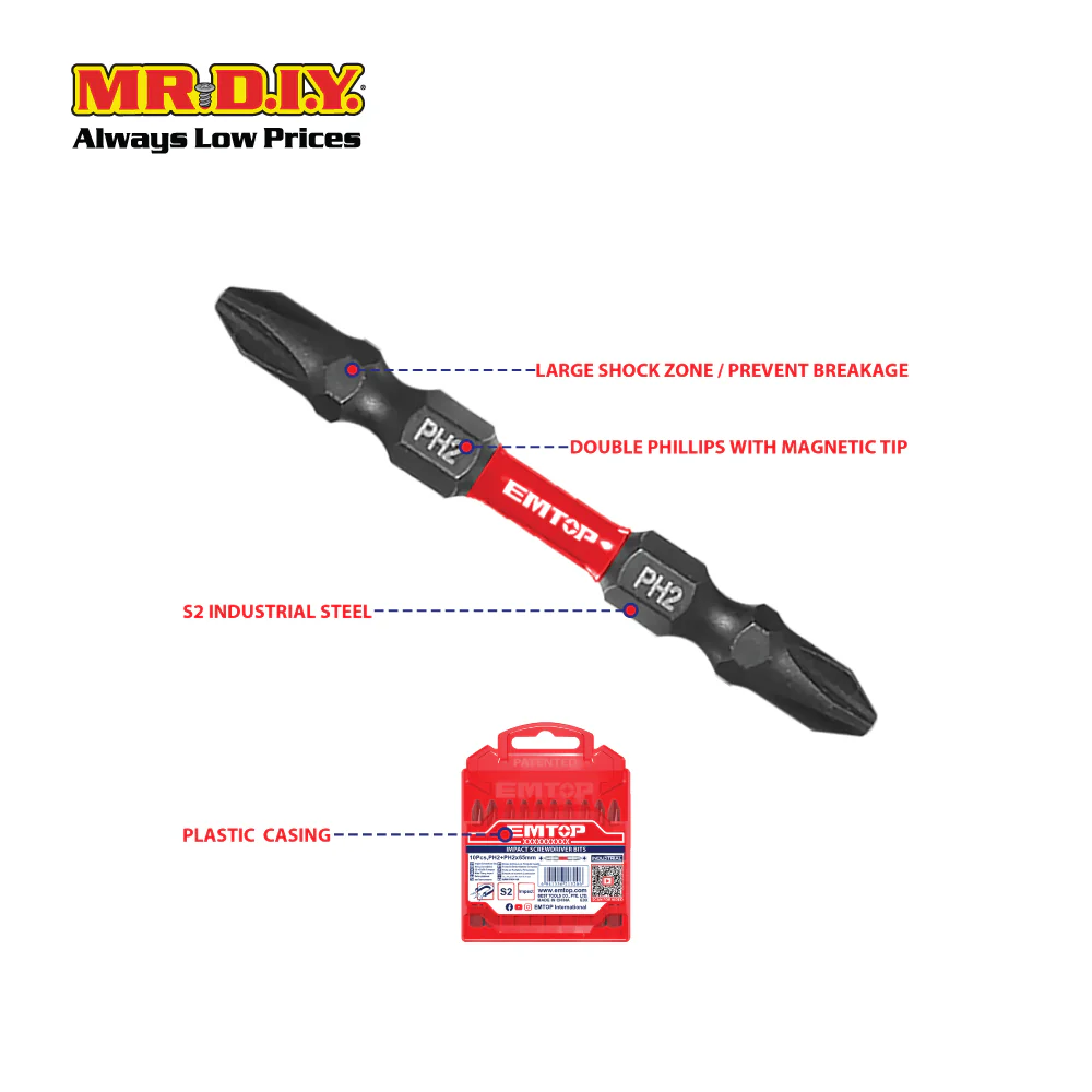 EMTOP Impact screwdriver bits  - ESBTMPH233 - Image 4
