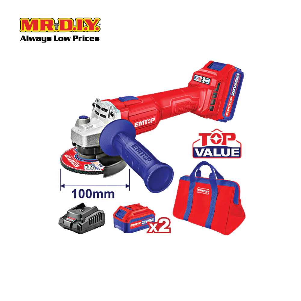 EMTOP Lithium-Ion Angle Grinder ELAG201072-3 - Image 2
