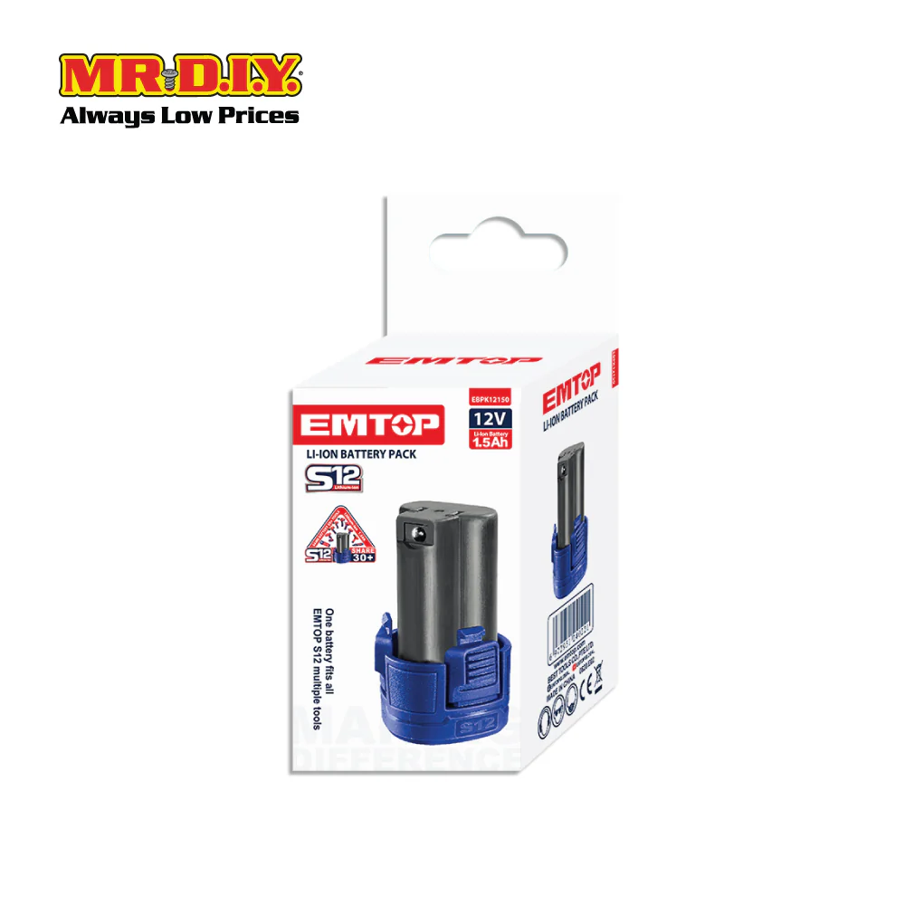 EMTOP Lithium-Ion Battery Pack 1.5Ah EBPK12150 - Image 3