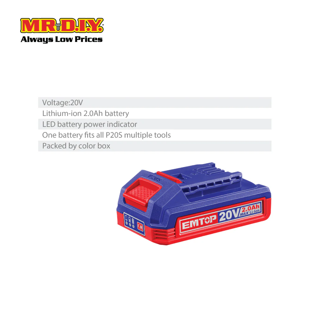 EMTOP Lithium-Ion Battery Pack 2.0Ah EBPK20011 - Image 4