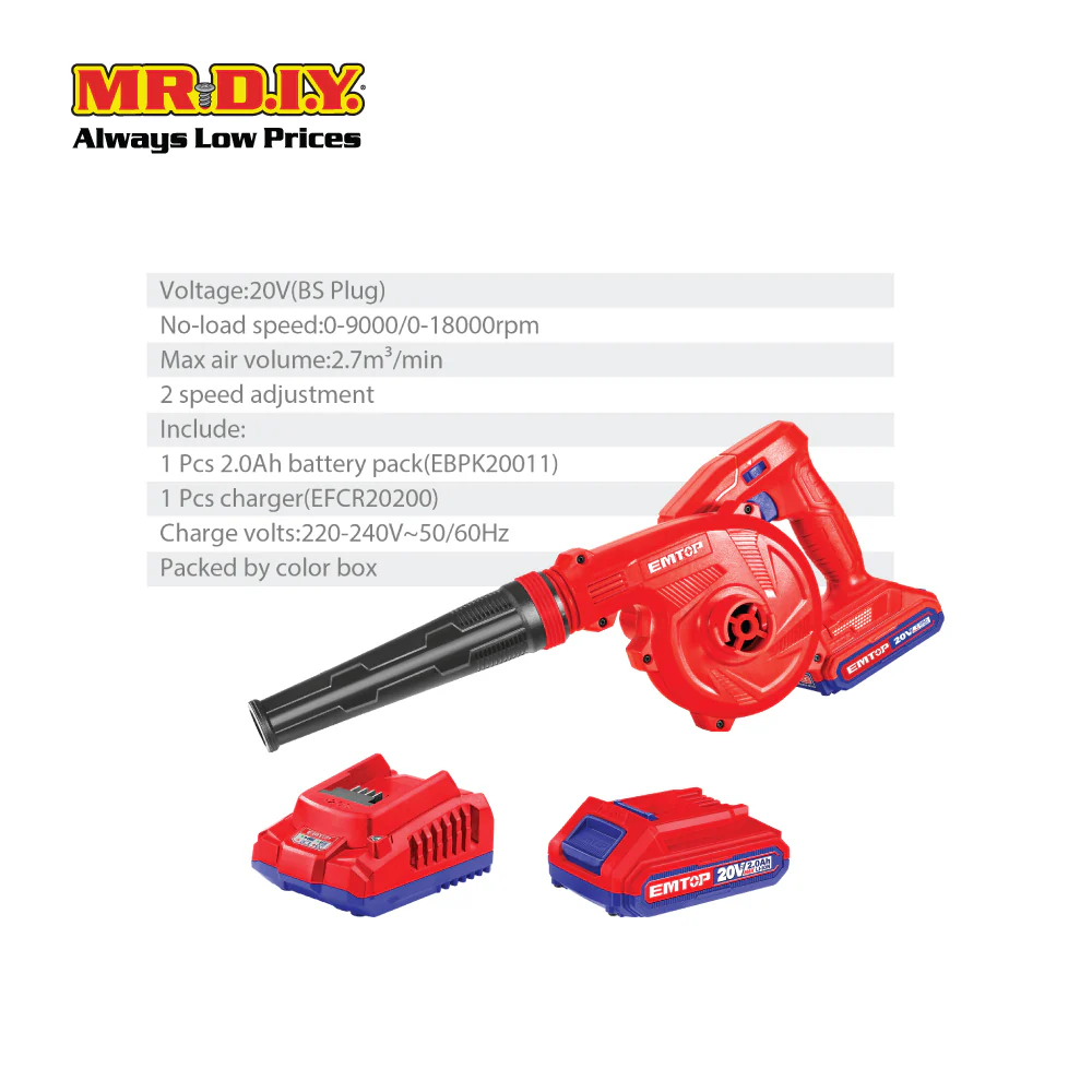 EMTOP Lithium-Ion Blower ELAB20018 - Image 2