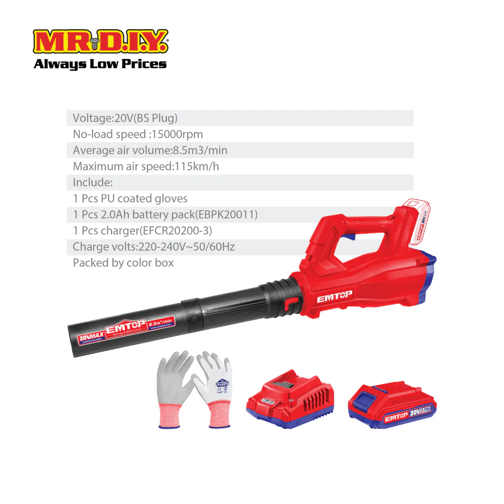 EMTOP Lithium-Ion Blower - ELAB20323E-3 - Image 5