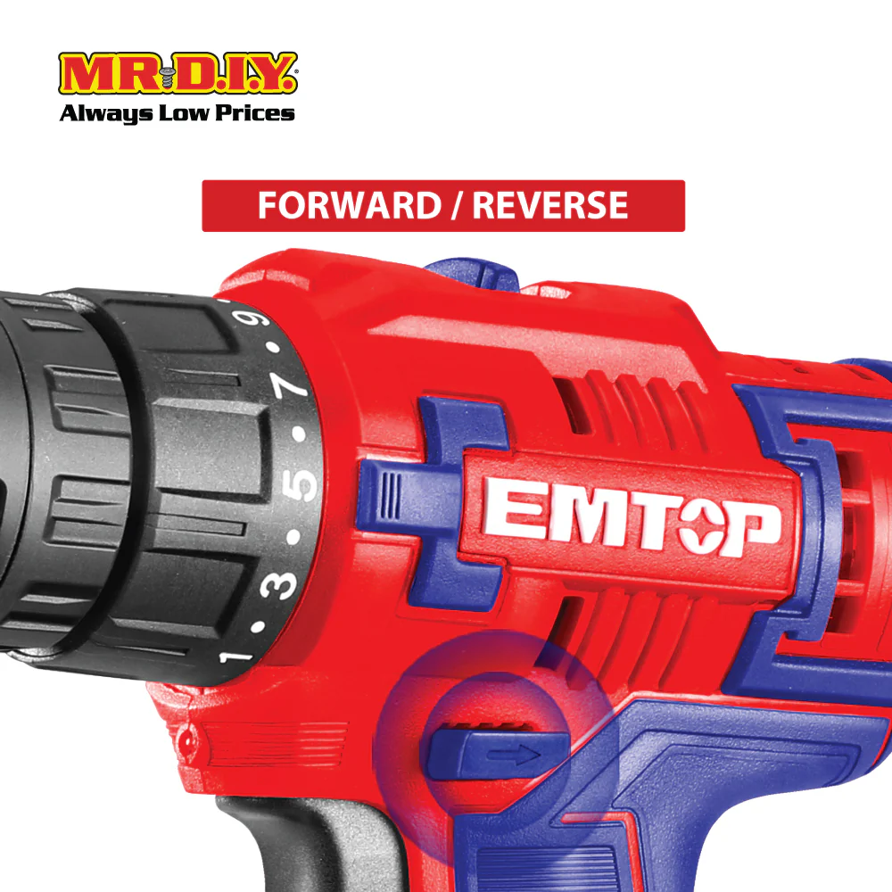 EMTOP Lithium-Ion Cordless Drill 45Nm - ECDL620011-3 - Image 7