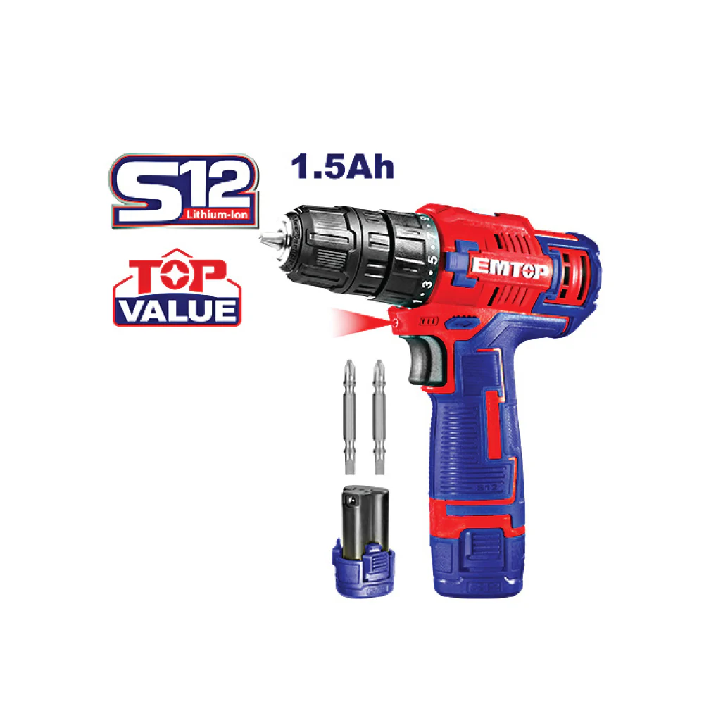 [PRE-ORDER] EMTOP Lithium-Ion Cordless Drill ECDL12511-3 - Image 2