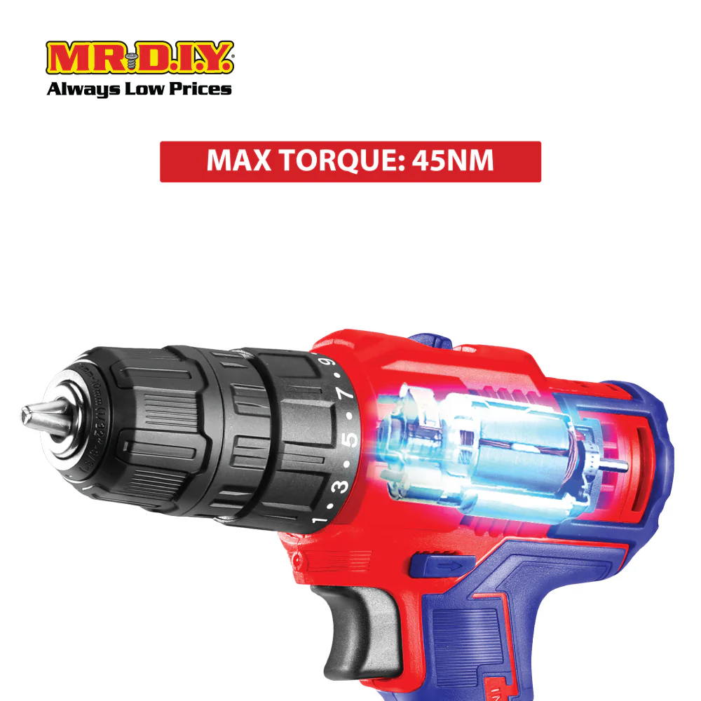 EMTOP Lithium-Ion Cordless Drill ECDL620012-3 - Image 3