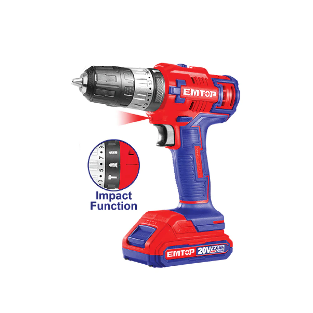 [PRE-ORDER] EMTOP Lithium-Ion Impact Drill ECIDL620012-3 - Image 2