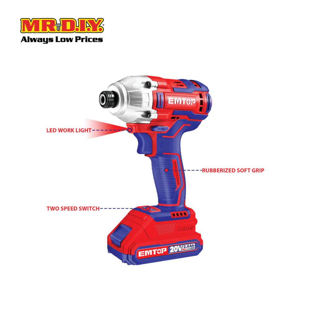 EMTOP Lithium-Ion Impact Driver ECDLIR2017-3 - Image 5