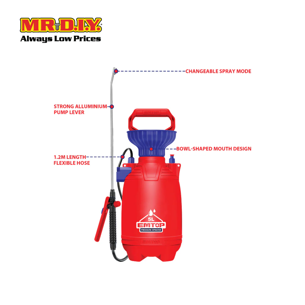 EMTOP Pressure Sprayer ESPP30502 - Image 4