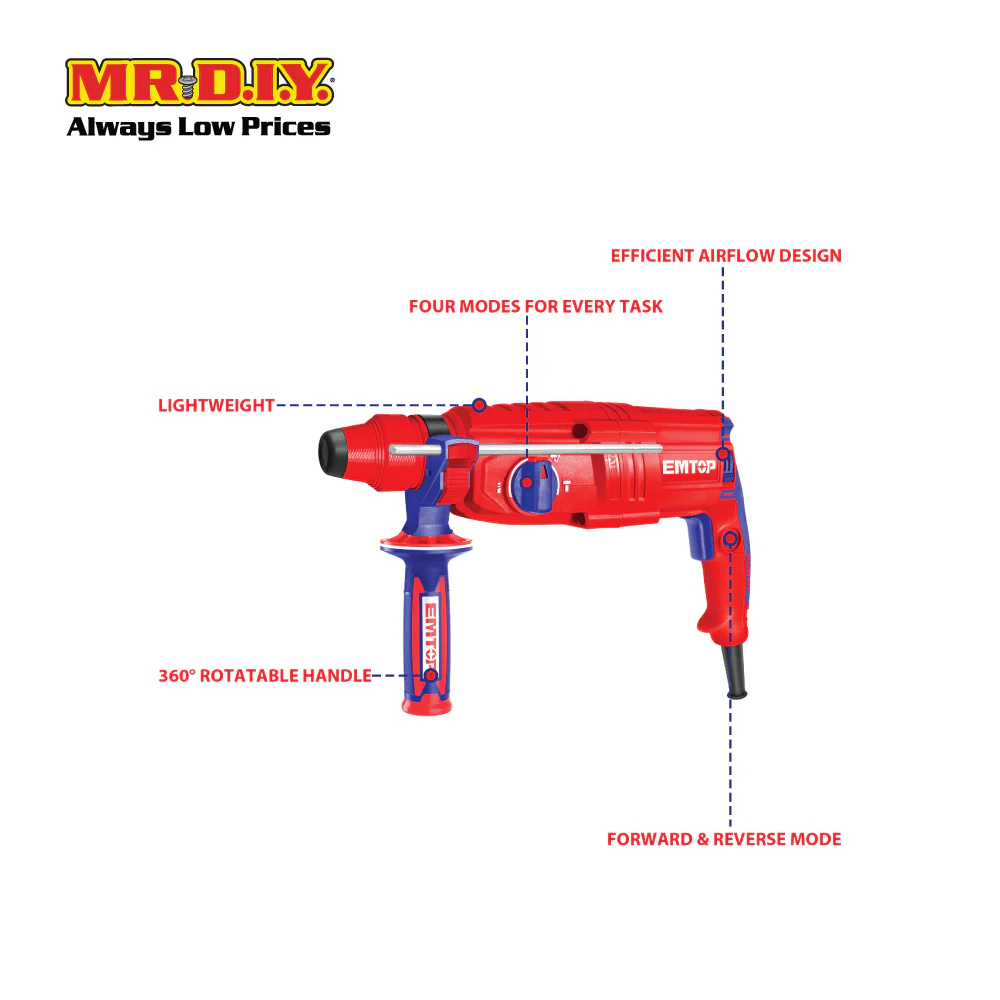 EMTOP Rotary Hammer ERHRL801-3 - Image 8