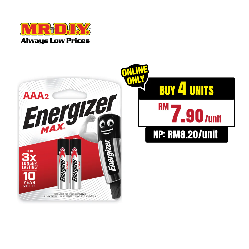ENERGIZER Max Powerseal Technology Alkaline Battery AAA (2pcs) - Image 3