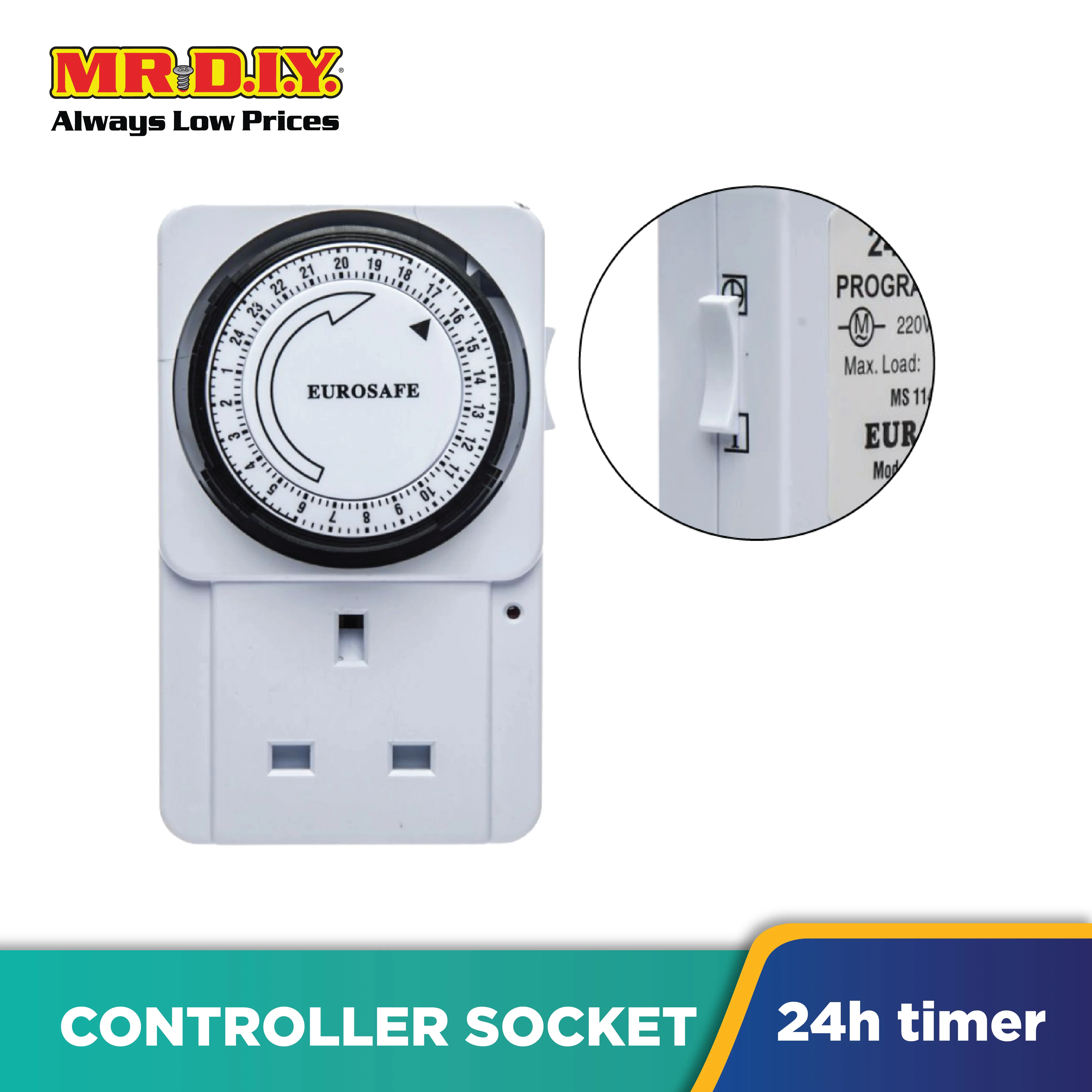EUROSAFE 24 Hours Programmer Timer Power Controller Socket - Image 2