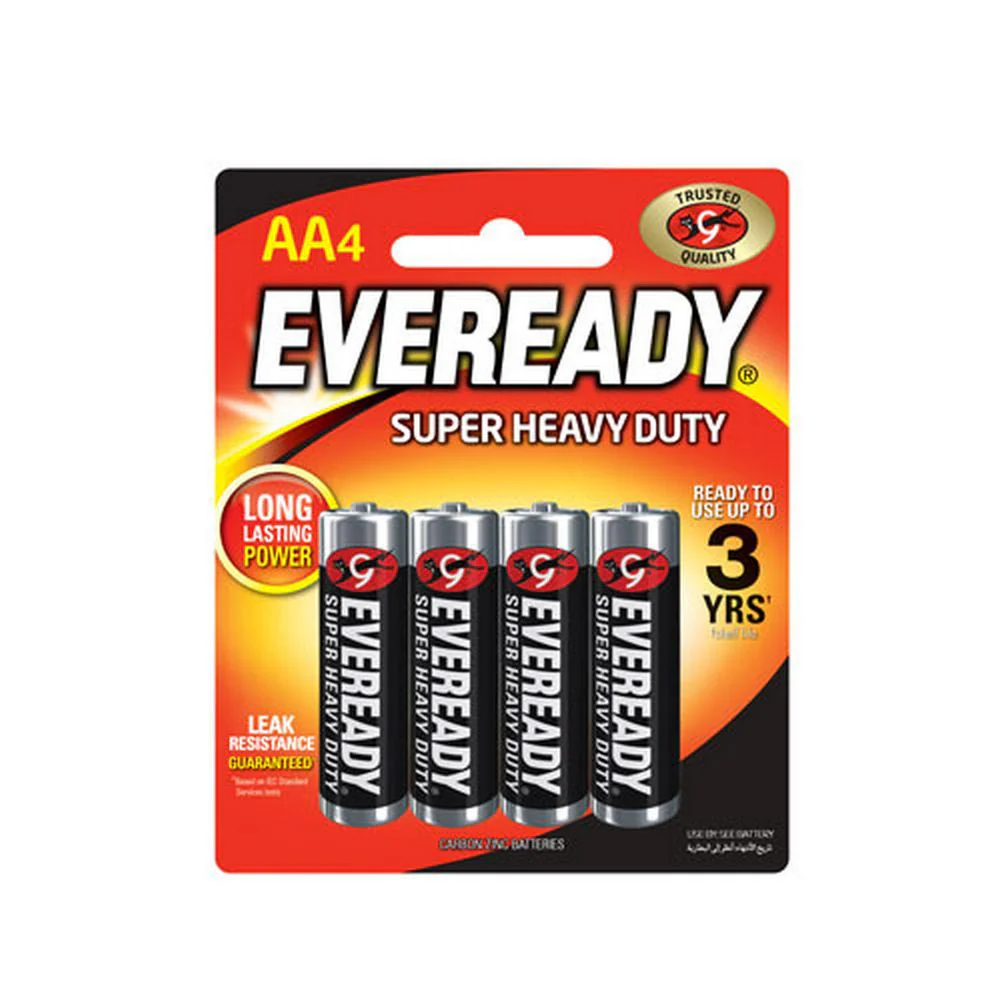 EVEREADY Super Heavy Duty Batteries AA (4 Pcs) 1215BP4 - Image 4