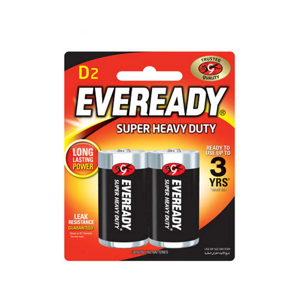 EVEREADY Super Heavy Duty Batteries D (2 Pcs) 1250BP2P - Image 4