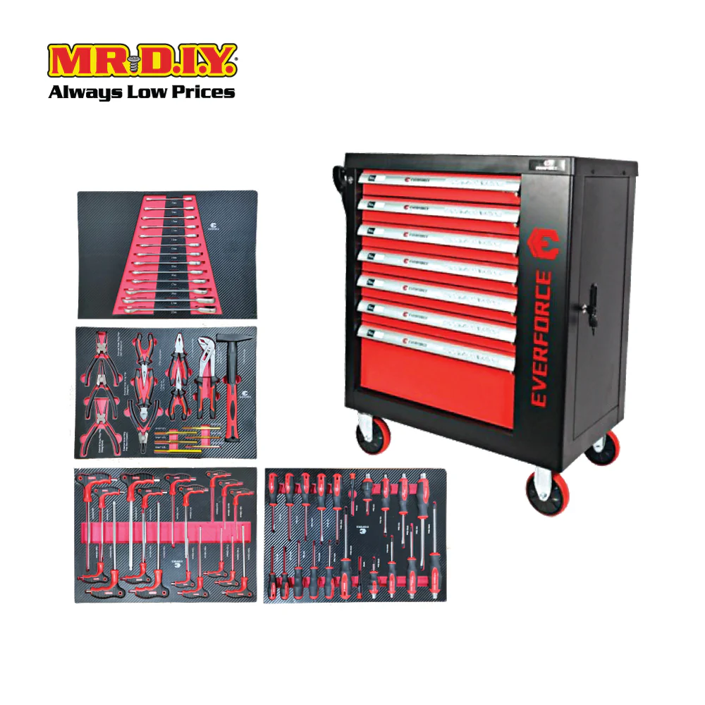 EVERFORCE 7 Drawer Roller Cabinet with 275 Tool Set - Image 3