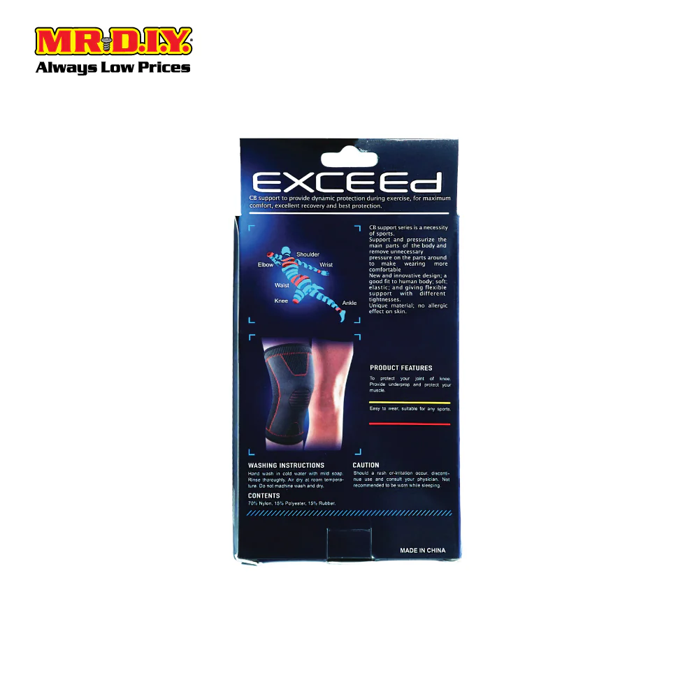 (MR.DIY) EXCEED Anti-Slip Adjustable Dynamic Compression Sleeve Knee Support [819CA] (1pc) - Image 2