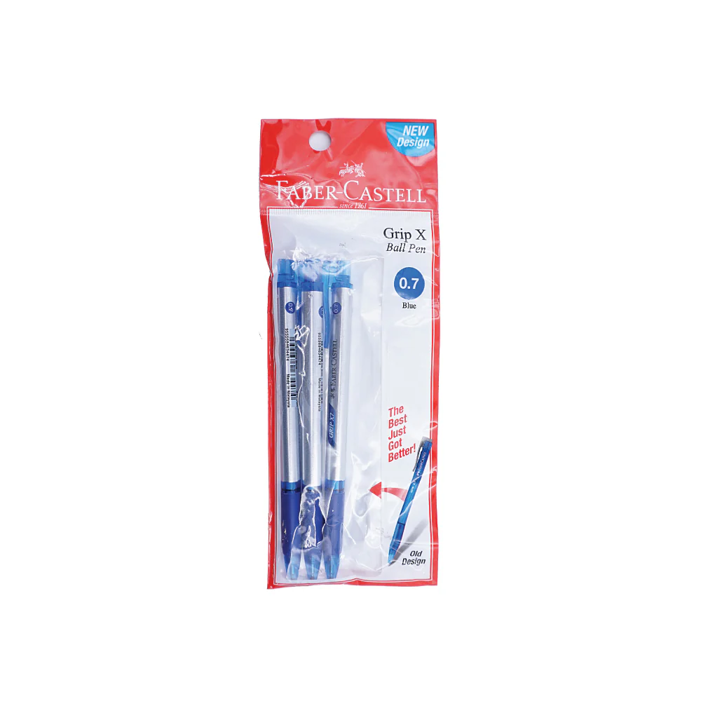 (MR.DIY) Faber Caster Blue Colour Grip X7 Ball Pen 0.7mm (3pcs) - Image 4