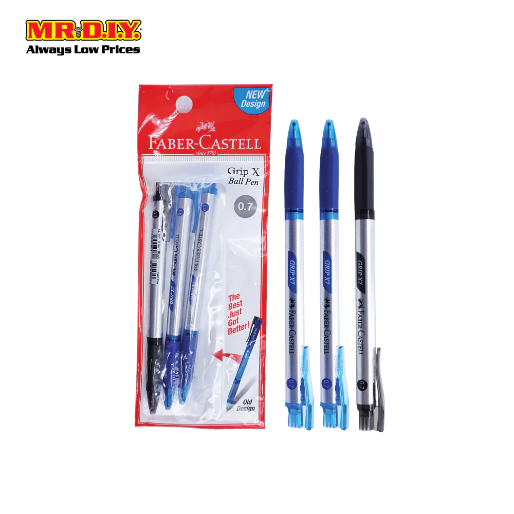 (MR.DIY) Faber Caster Double Colour Grip X7 Ball Pen 0.7mm (3pcs) - Image 2