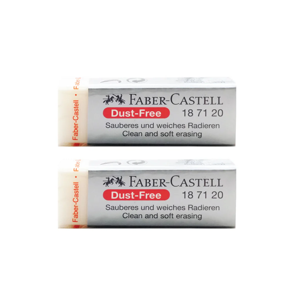 (MR.DIY) FABER-CASTELL Dust-Free Eraser With Sleeve (2pcs) - Image 3