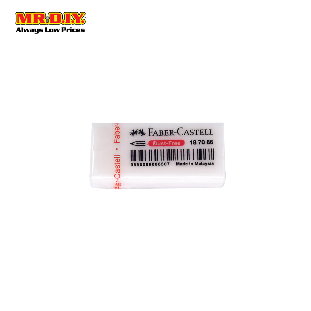 (MR.DIY) FABER-CASTELL White Dust-Free Eraser Set (3pcs) - Image 2