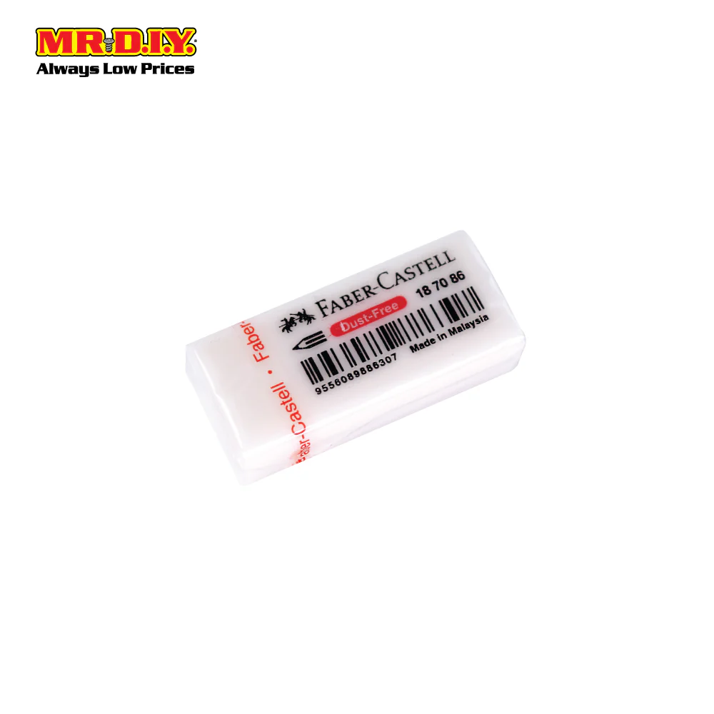 (MR.DIY) FABER-CASTELL White Dust-Free Eraser Set (3pcs) - Image 3