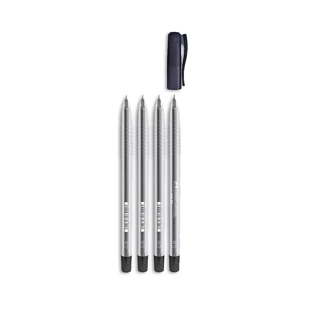 (MR.DIY) Faber Caster NX 23 Ballpoint Pen - Black 0.7mm (4pcs) - Image 4