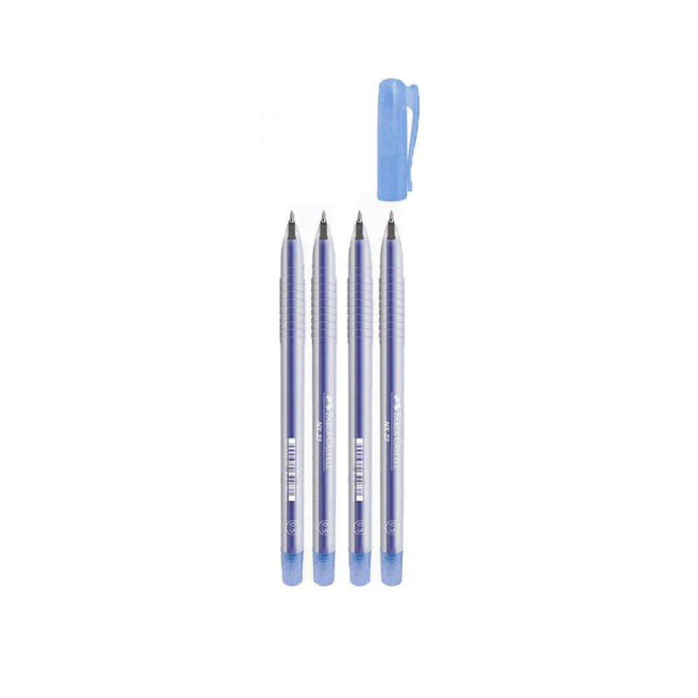 (MR.DIY) Faber Caster NX 23 Ballpoint Pen - Blue 0.5mm (4pcs) - Image 4