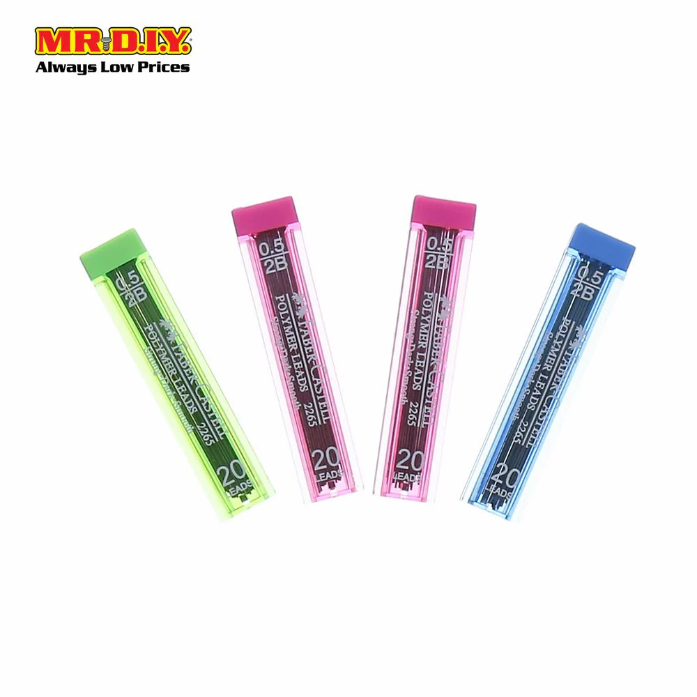 (MR.DIY) FABER-CASTELL 2B Polymer Lead Refill Set [0.5mm] (4pcs) - Image 2