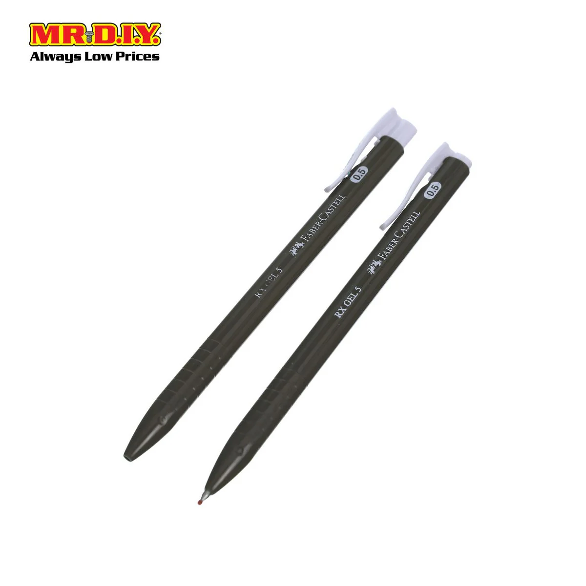 (MR.DIY) Faber Caster RX Gel 5 Pen - Black (2 x 0.5mm) - Image 2