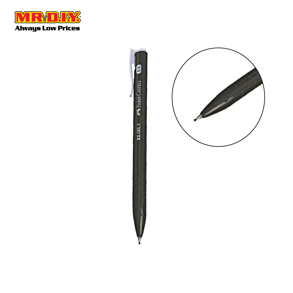 (MR.DIY) Faber Caster RX Gel 5 Pen - Black (2 x 0.5mm) - Image 4