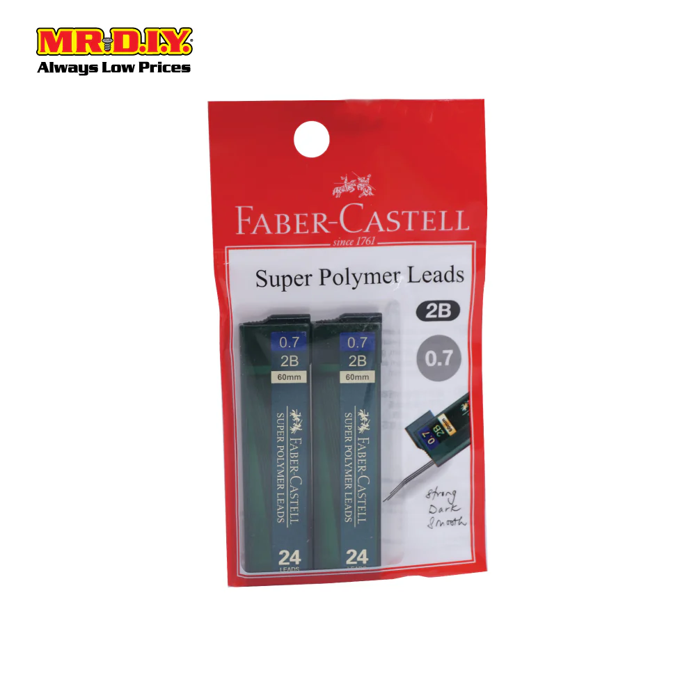 (MR.DIY) FABER-CASTELL Super Polymer 2B Lead Set [0.7mm] (2pcs) - Image 3