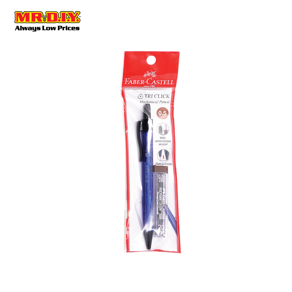 (MR.DIY) FABER-CASTELL Tri-Click Mechanical Pencil & Lead Set (0.5mm) - Image 5