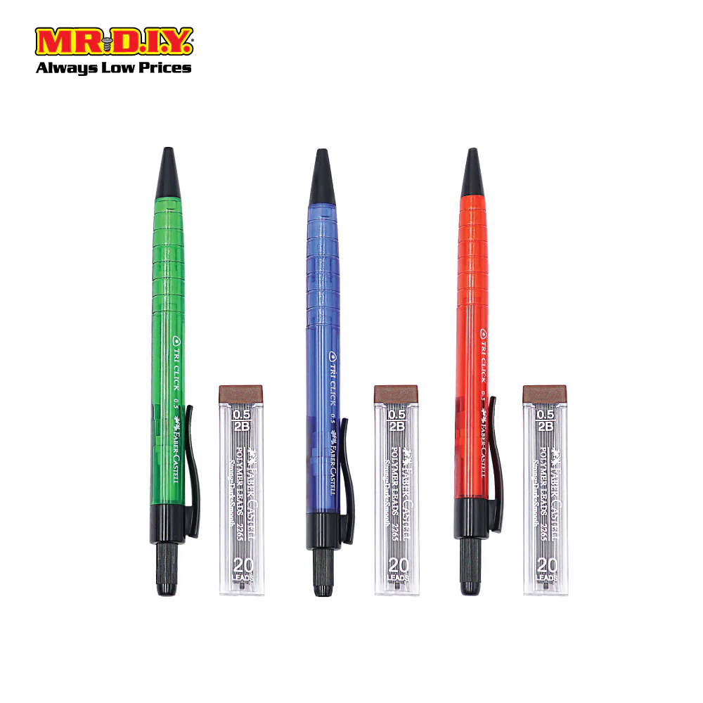 (MR.DIY) FABER-CASTELL Tri-Click Mechanical Pencil & Lead Set (0.5mm) - Image 8