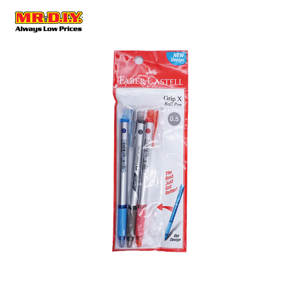 (MR.DIY) Faber Caster Triple Colour Grip X5 Ball Pen 0.5mm (3pcs) - Image 3