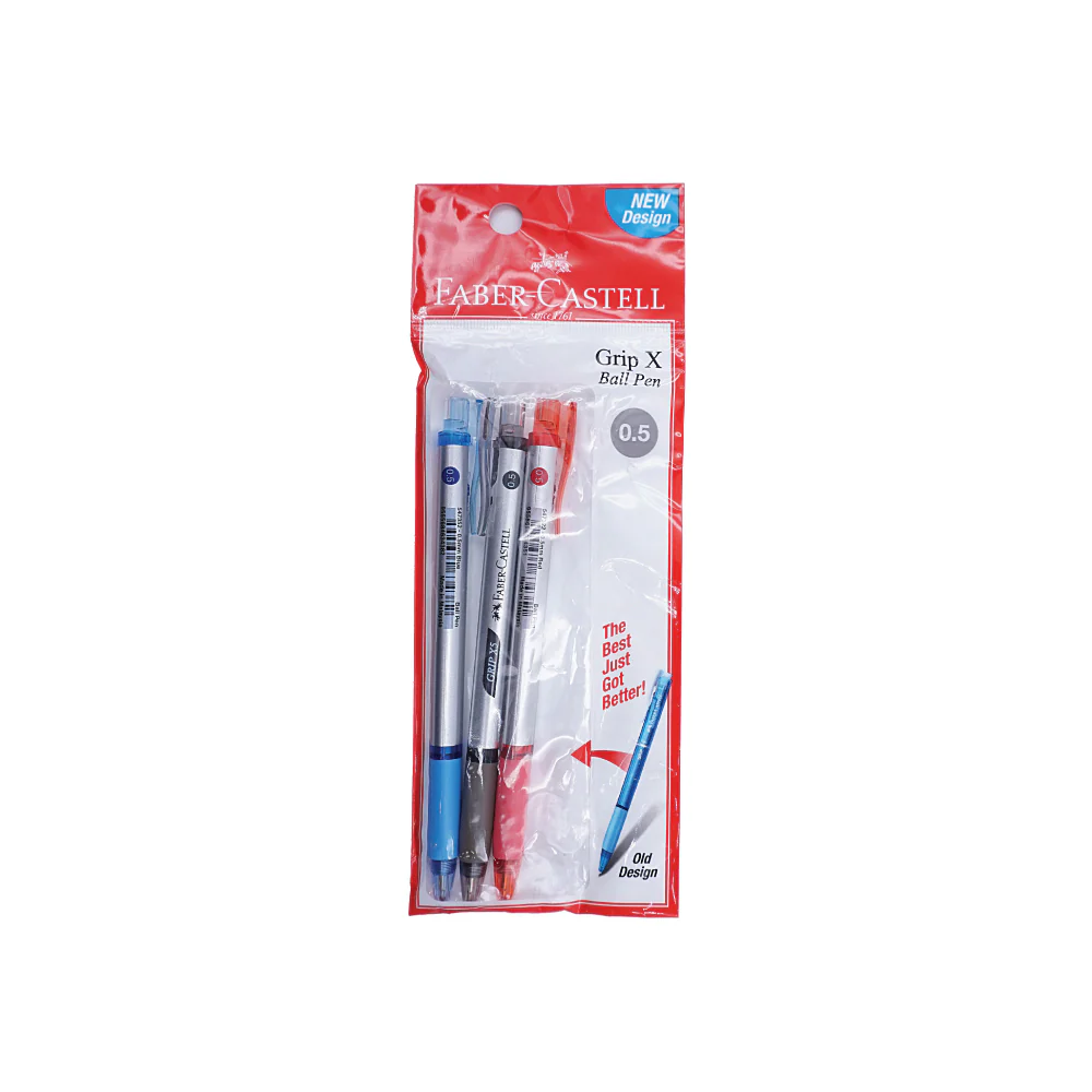 (MR.DIY) Faber Caster Triple Colour Grip X5 Ball Pen 0.5mm (3pcs) - Image 4