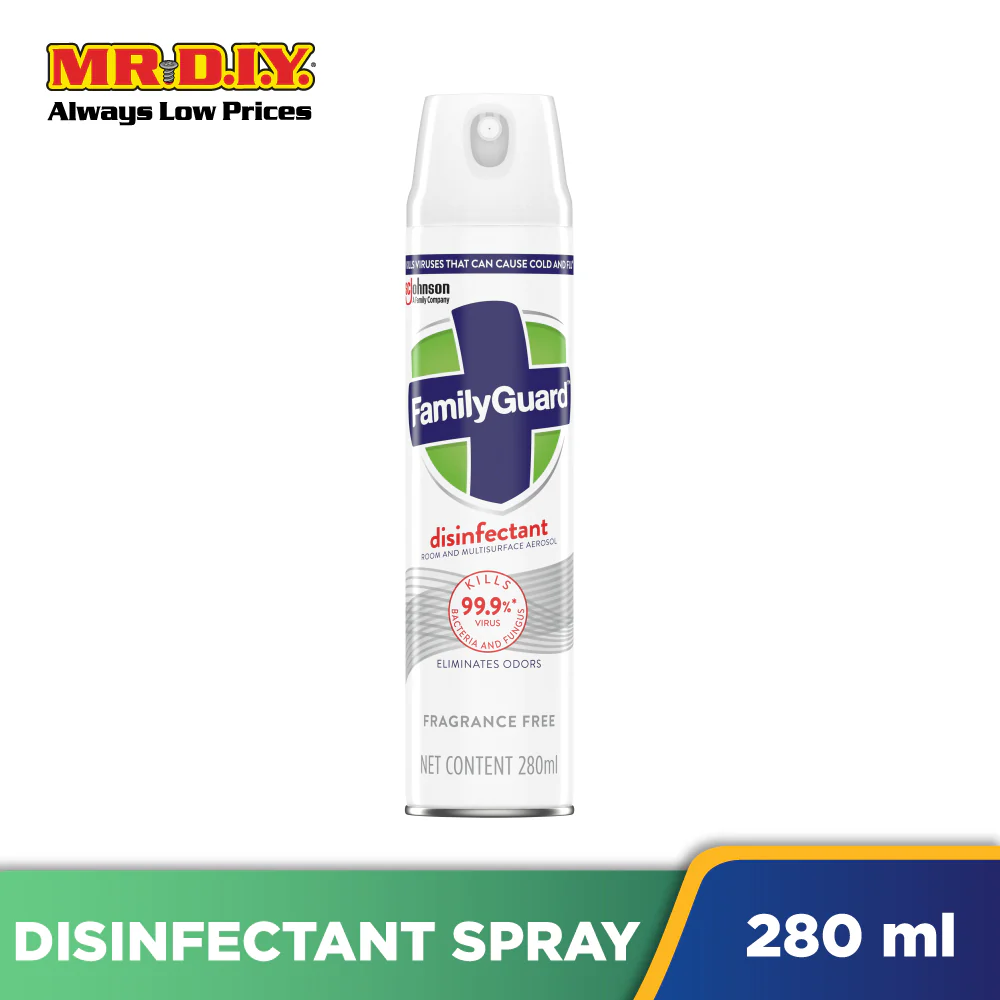 FamilyGuard Disinfectant Air Spray Fragance Free 280ml - Image 3