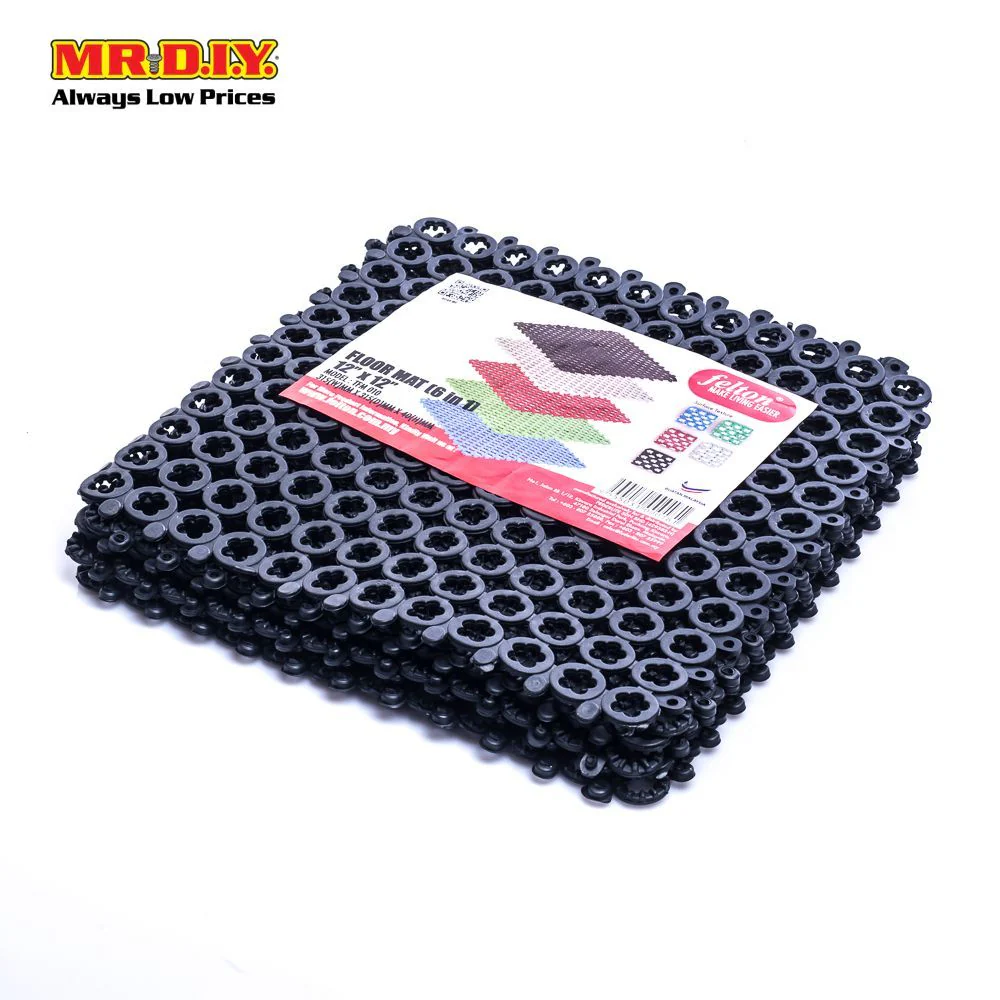(MR.DIY) Felton PVC Plastic Floor Mat [6pcs] (31.5cmx31.5cmx4cm) - Image 5