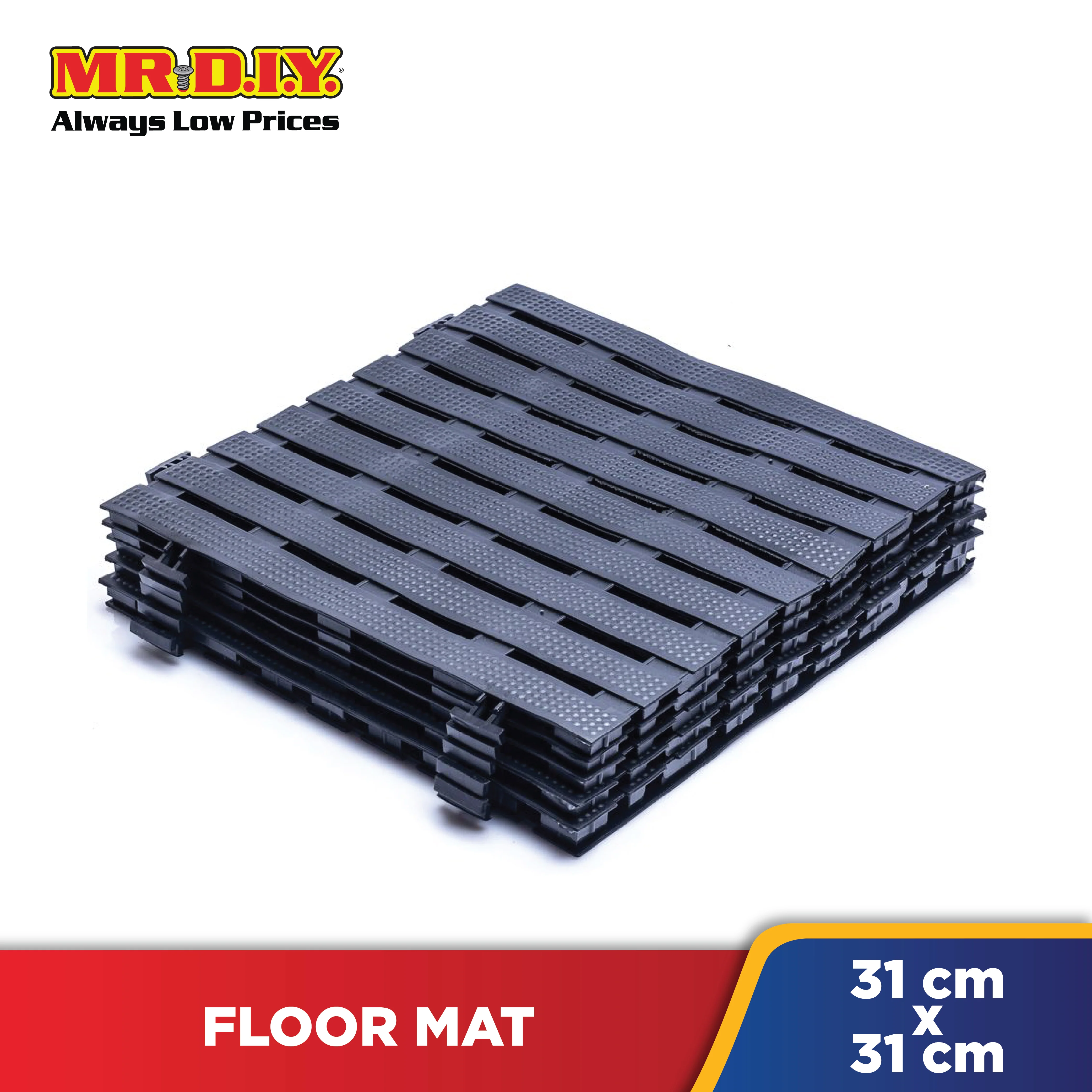 (MR.DIY) Felton PVC Plastic Floor Mat [6pcs] (31cmx31cmx10cm) - Image 2