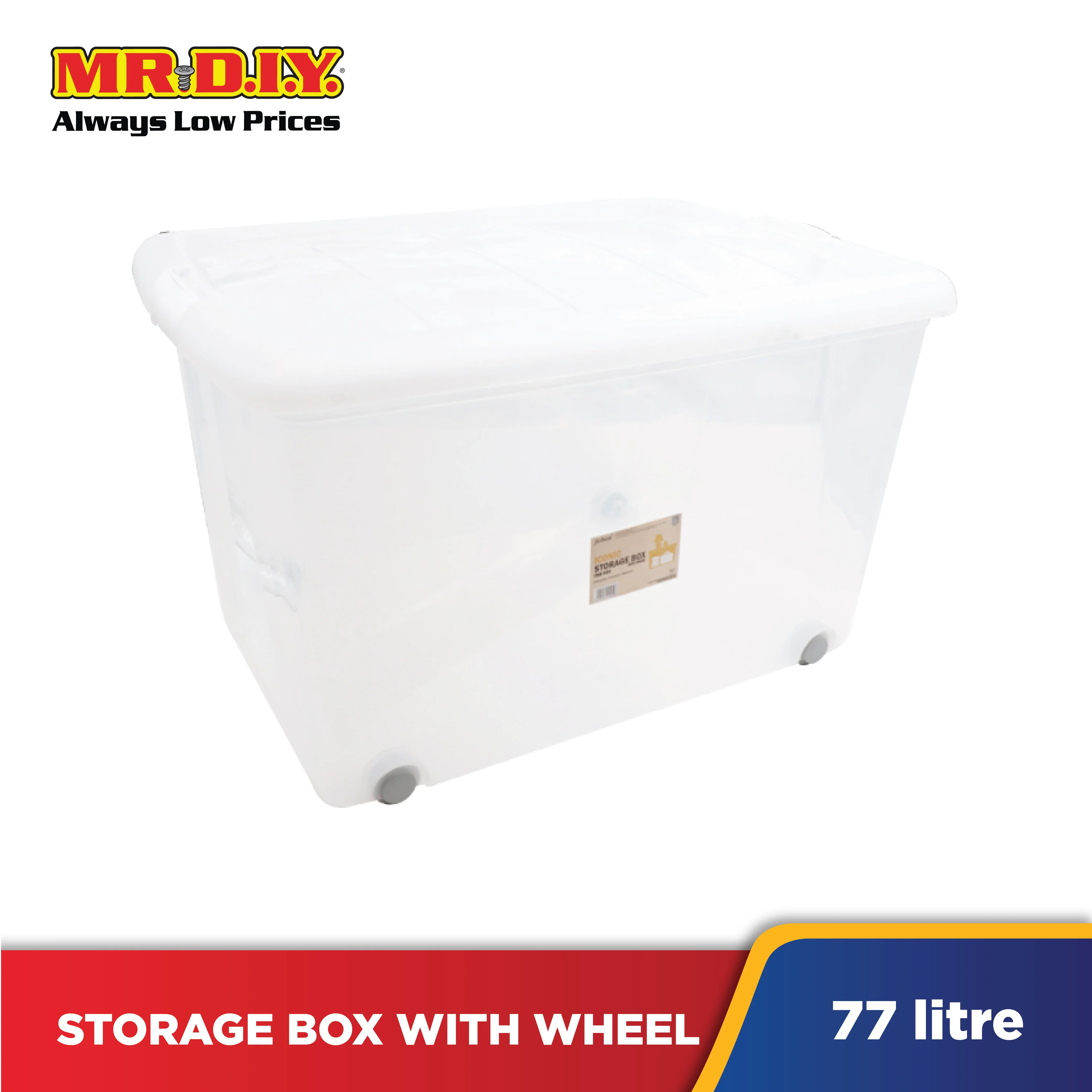 FELTON Iconic Storage Box with Wheel (77L) - Image 2