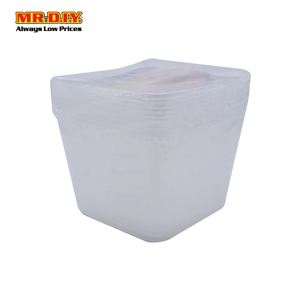 FELTON Microwavable Square Transparent Food Container (5 pieces) - Image 4