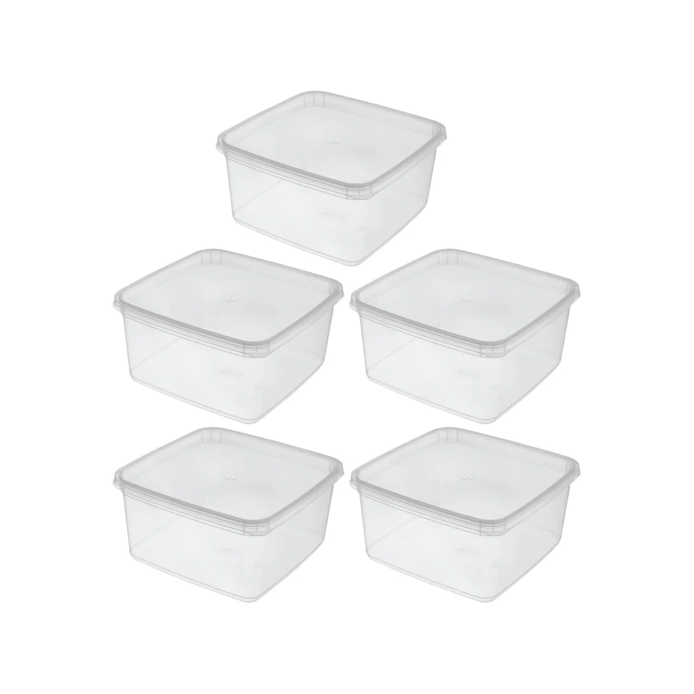 FELTON Microwavable Square Transparent Food Container (5 pieces) - Image 6