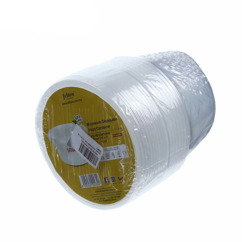 FELTON Round Microwaveable Disposable Food Container (10pcs x 500ml) - Image 6