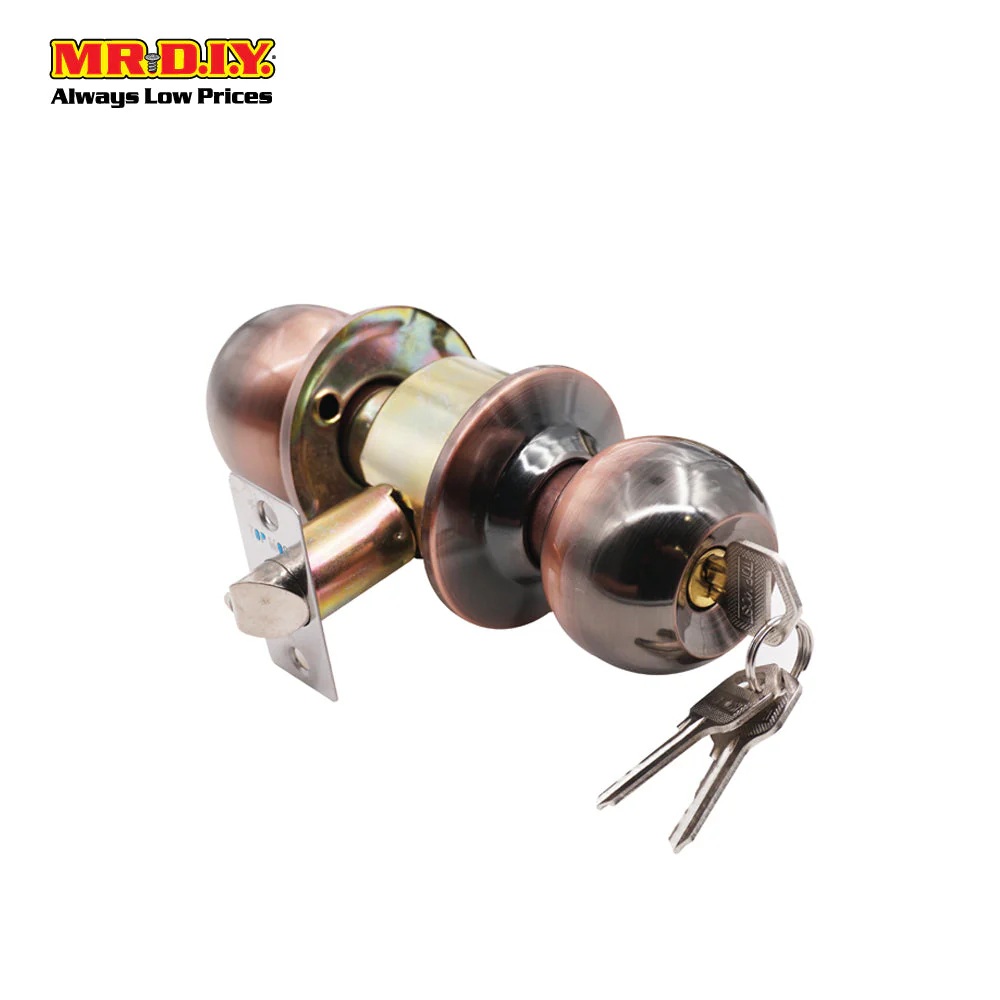 FIGHTER 3631SS Brown Stainless Steel Entrance Knob Door Lock Set (60mm) - Image 2