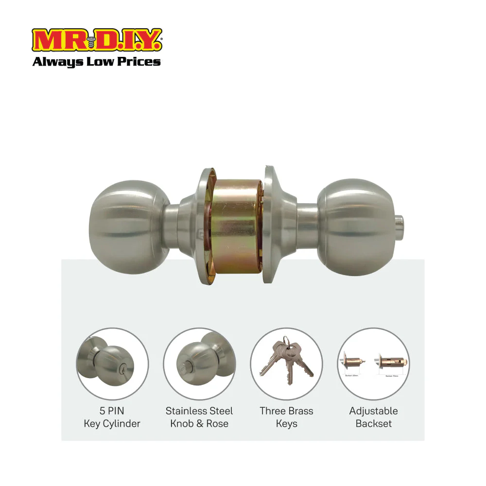 FIGHTER 3881AC Stainless Steel Entrance Door Lock Set (60mm) - Image 2