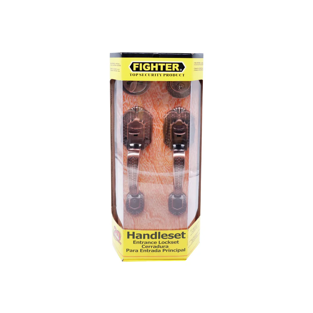 FIGHTER Solid Brass Handle Entrance Lockset - Image 4