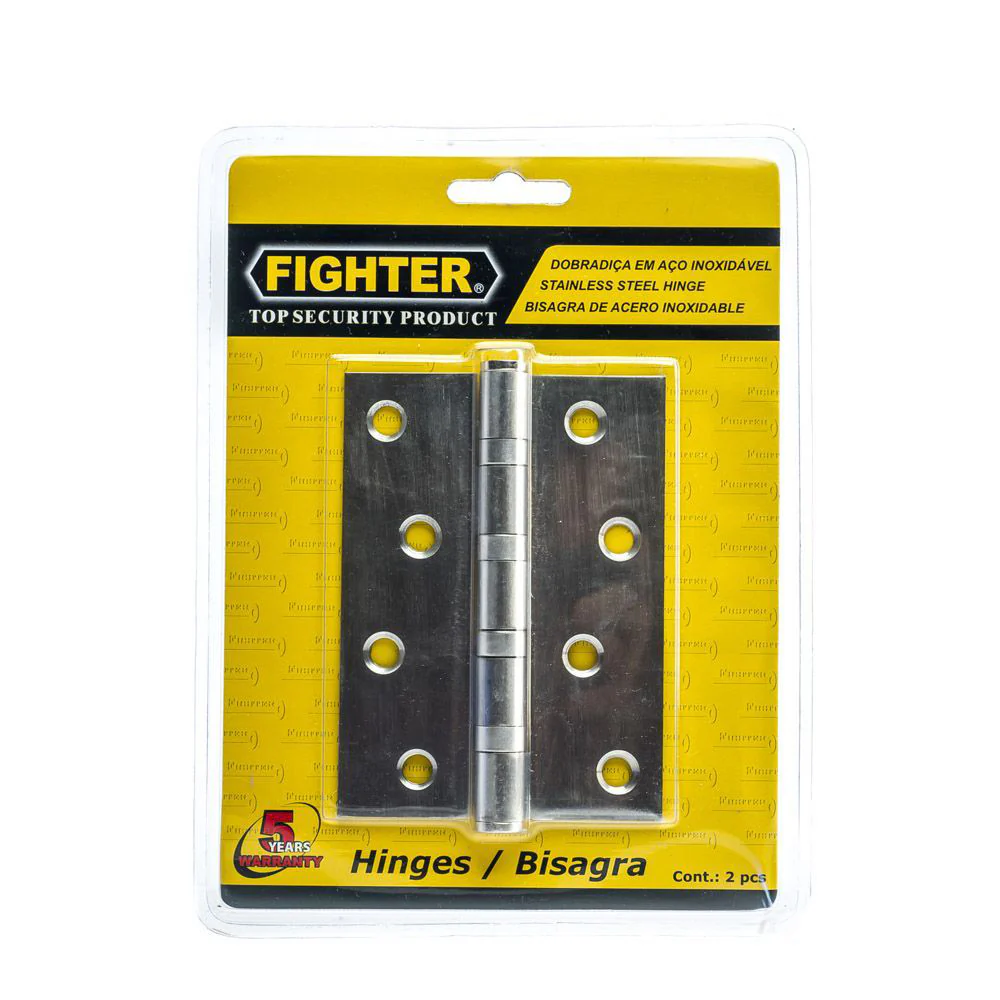 (MR.DIY) FIGHTER Heavy Duty Security Stainless Steel Bearing Hinge Set (2pcs) - Image 4