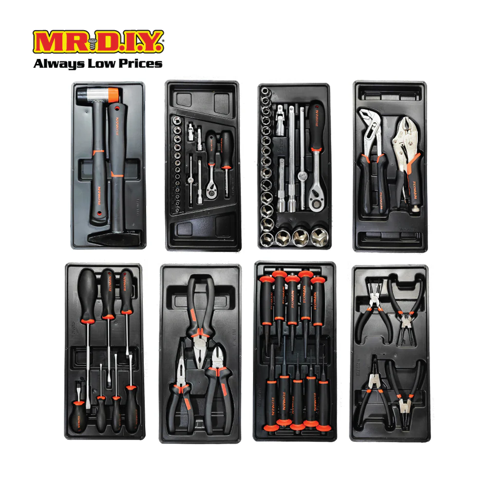 FIXMAN 7 Drawer Roller Cabinet with Tools (156 pcs) - Image 4