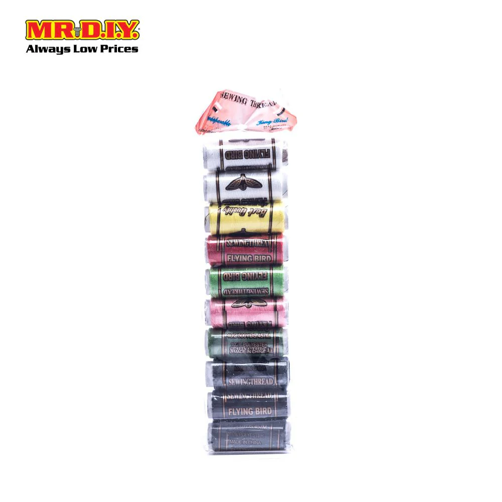 FLYING BIRD Multicolour Spool Sewing Thread (10pcs) - Image 2